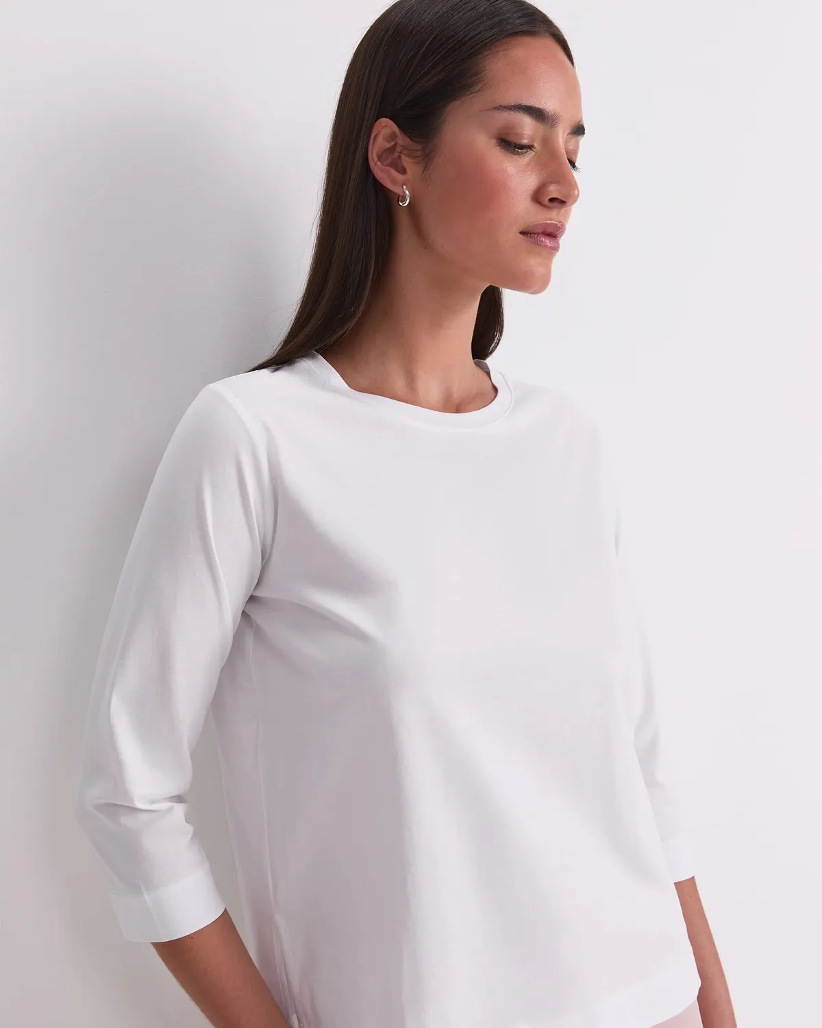 Sportscraft Mercerised Cotton Three Quarter Sleeve Tee t-shirt manches 3/4