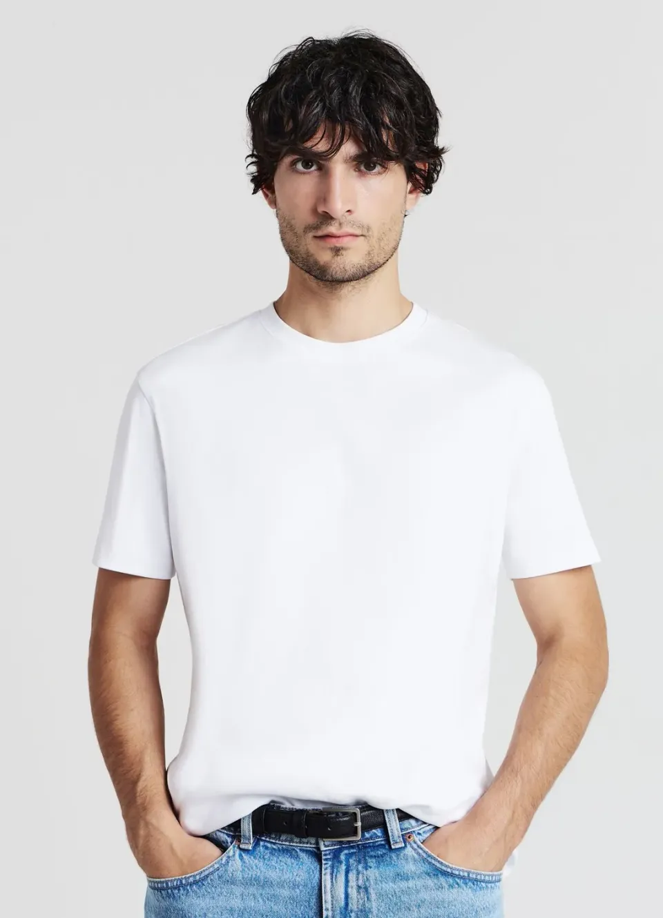 Calliope T-shirt coton homme col rond uni