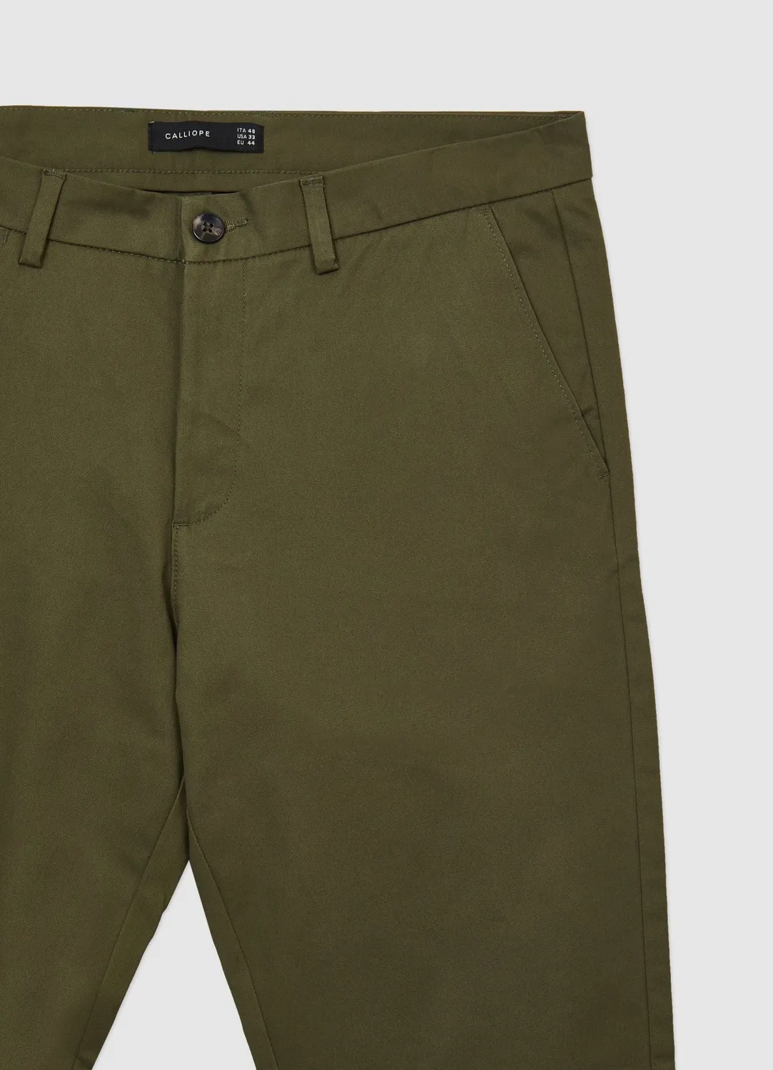 Calliope chino slim pantalon homme coton uni