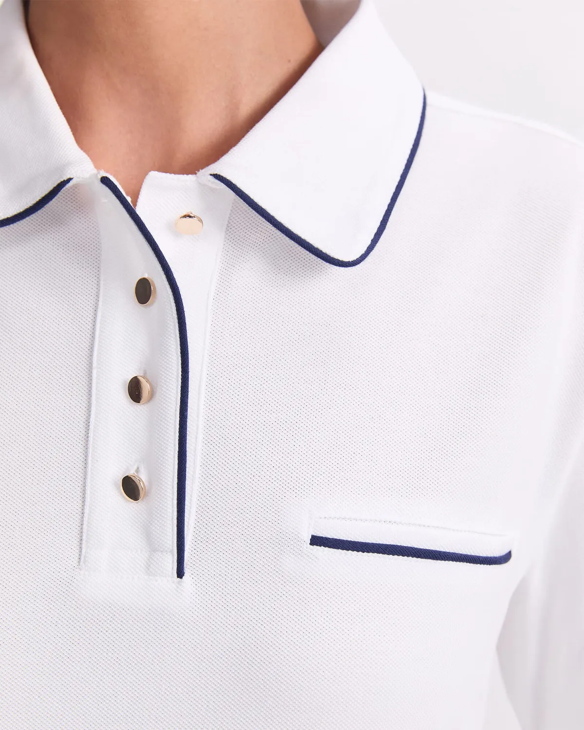 Sportscraft Tara Tipped polo piqué coton femme classique