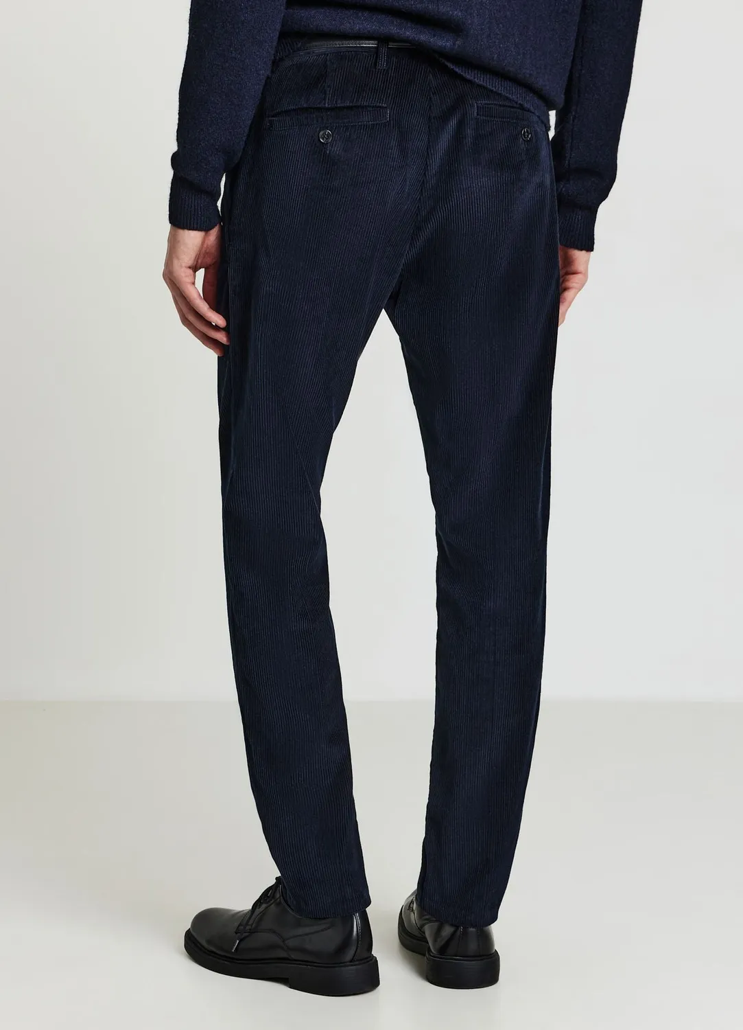 Calliope pantalon effet velours homme doubles pinces
