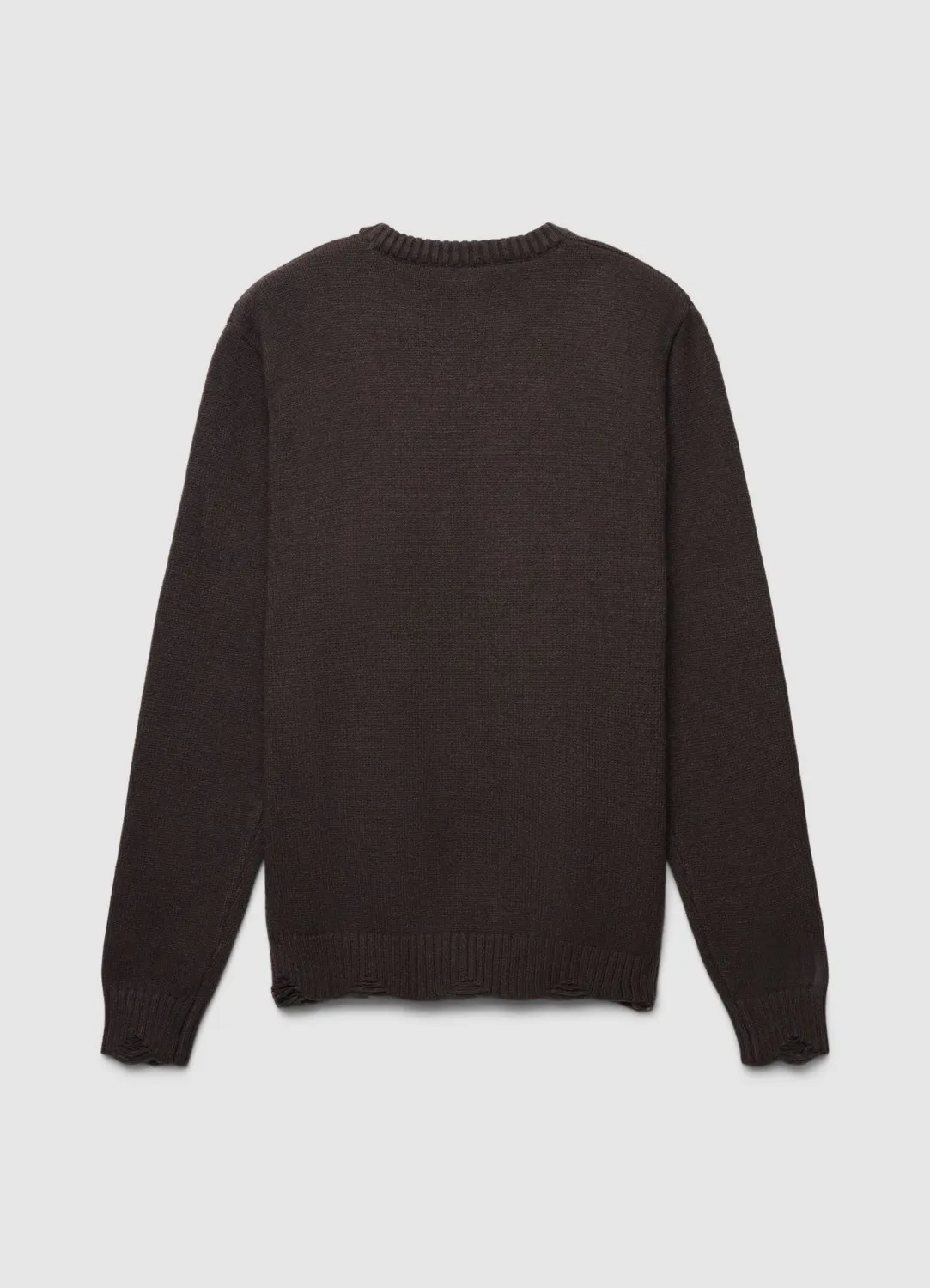 Calliope pull homme col rond déchiré manches longues