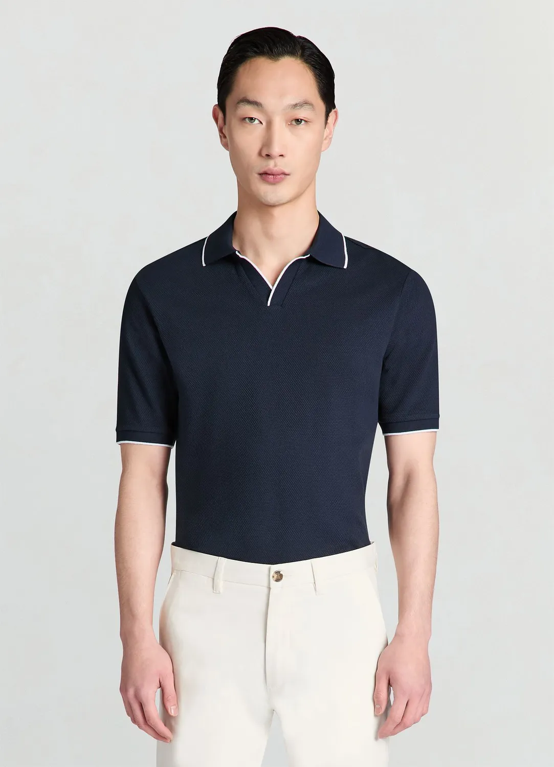 Calliope polo piquet homme taille L col contrasté