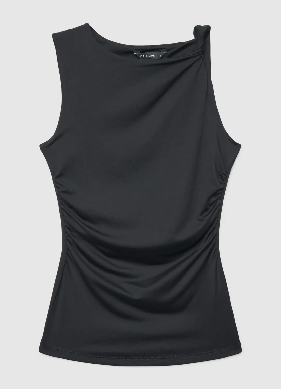 Calliope Top drapé à nœud top femme asymétrique