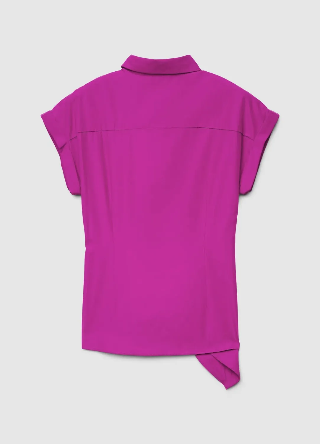 Calliope Chemise nœud côté manches courtes S unie