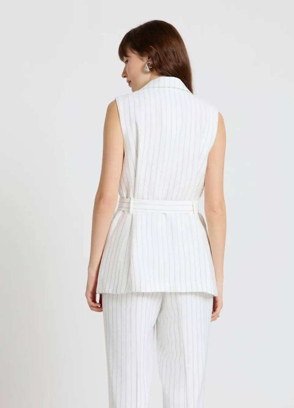 Calliope gilet double boutonnage femme à rayures