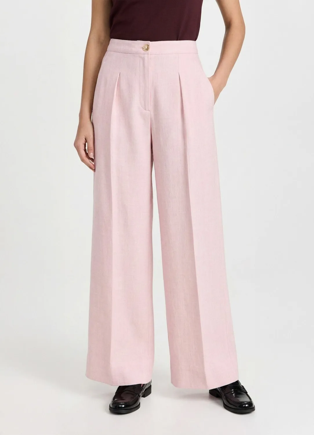 Calliope pantalon palazzo à pinces femme fluide