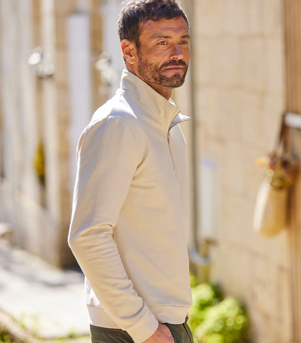 Cocorico Intemporel sweat camionneur homme sable molleton