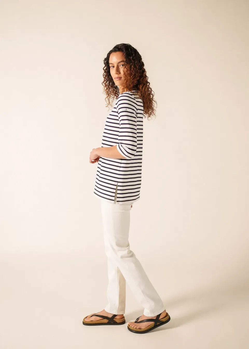 Saint James Phare marinière anti-UV neige/navy