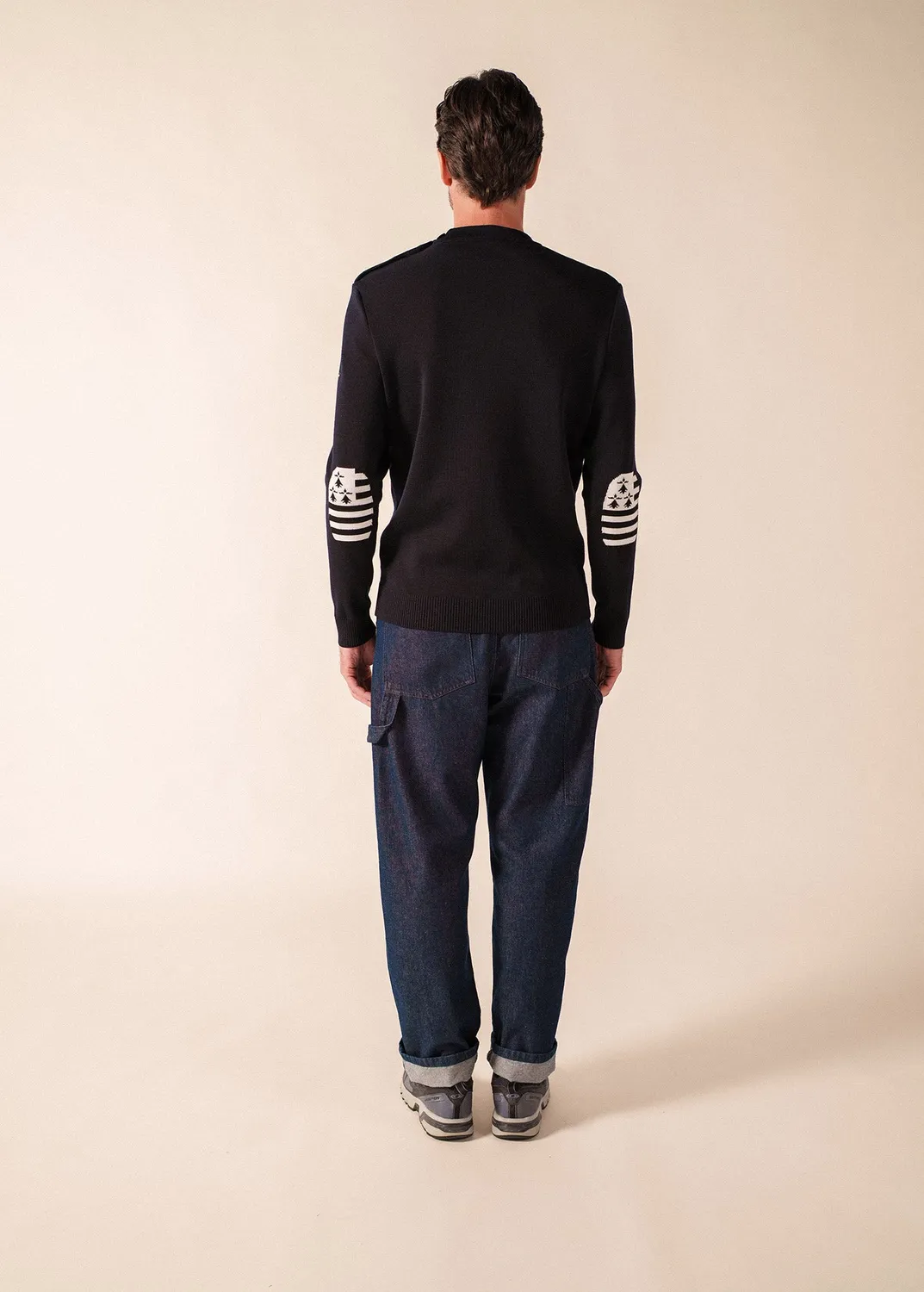 Saint James Mondiovision Bretagne pull navy multico laine