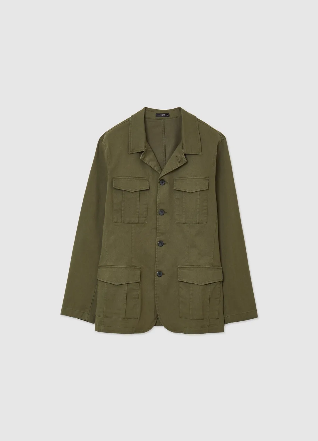Calliope veste saharienne homme coton uni boutons