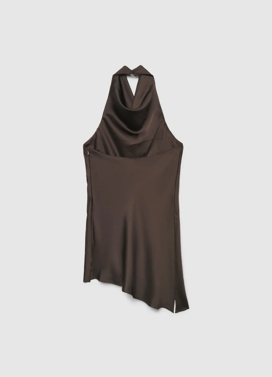 Calliope top sciallato asimmetrico similsatin femme satiné