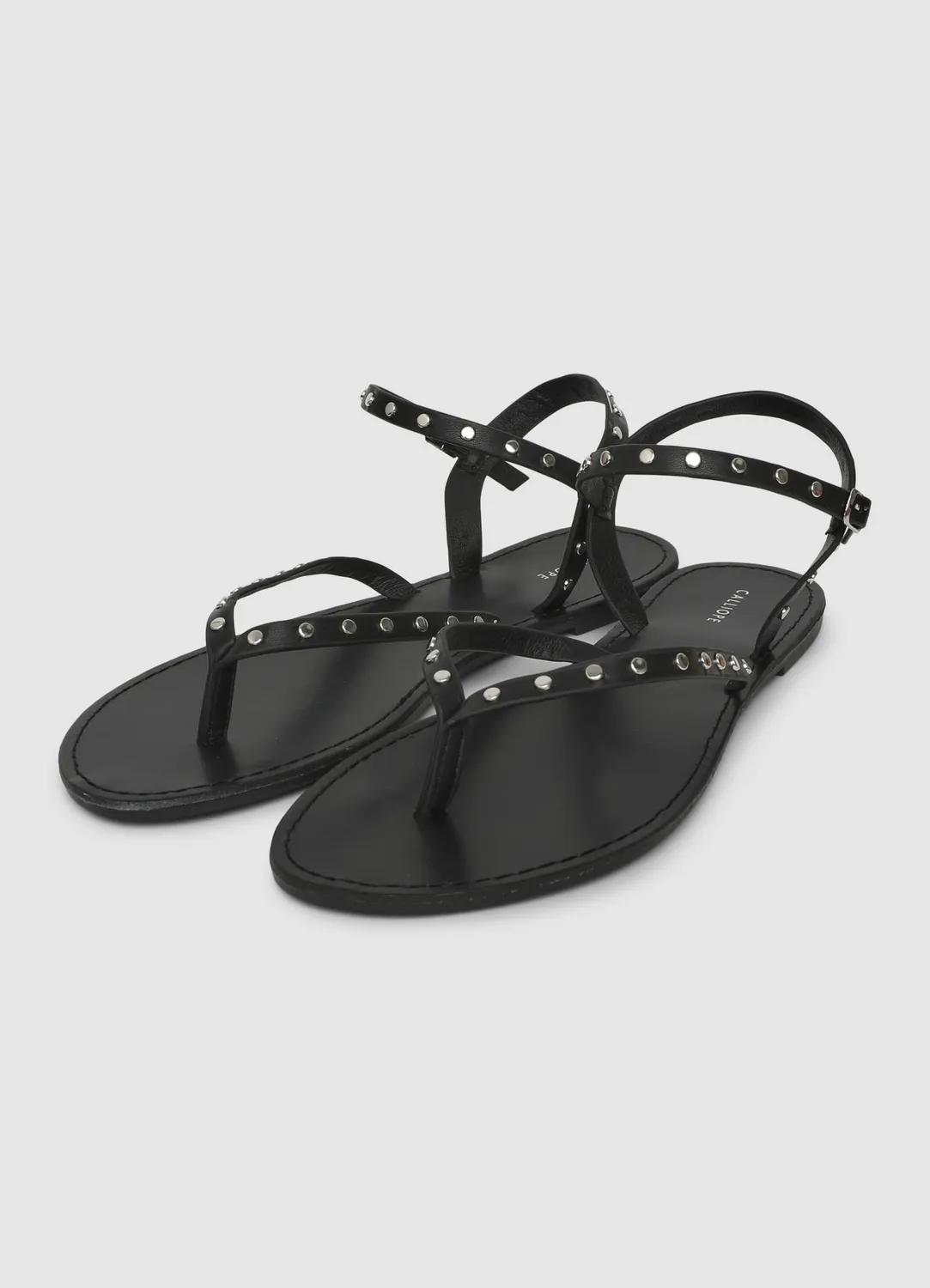 Calliope sandale spartiate plate femme clous