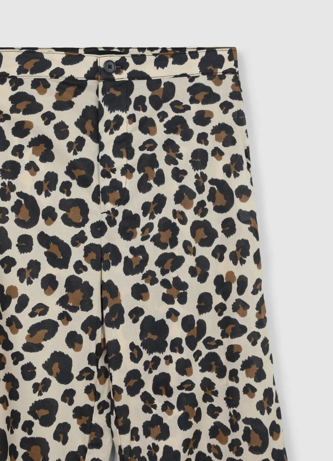 Calliope Straight pantalon droit animalier coton