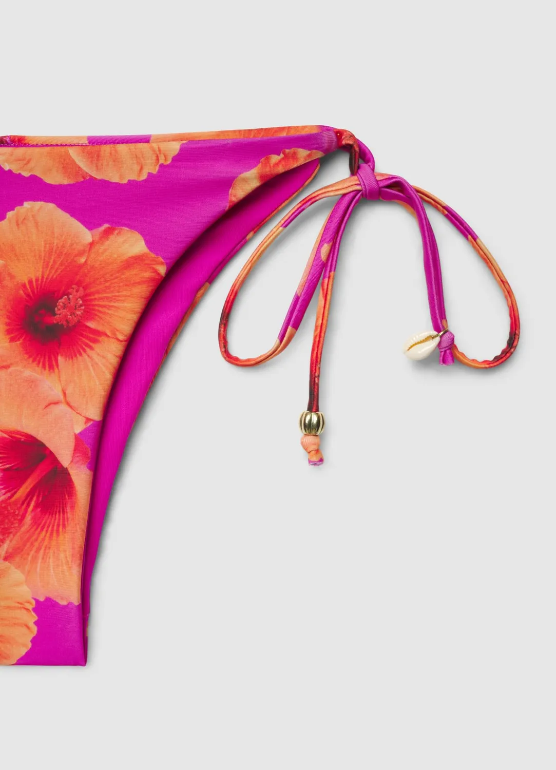 Calliope Slip bikini brésilien femme fleuri lacets