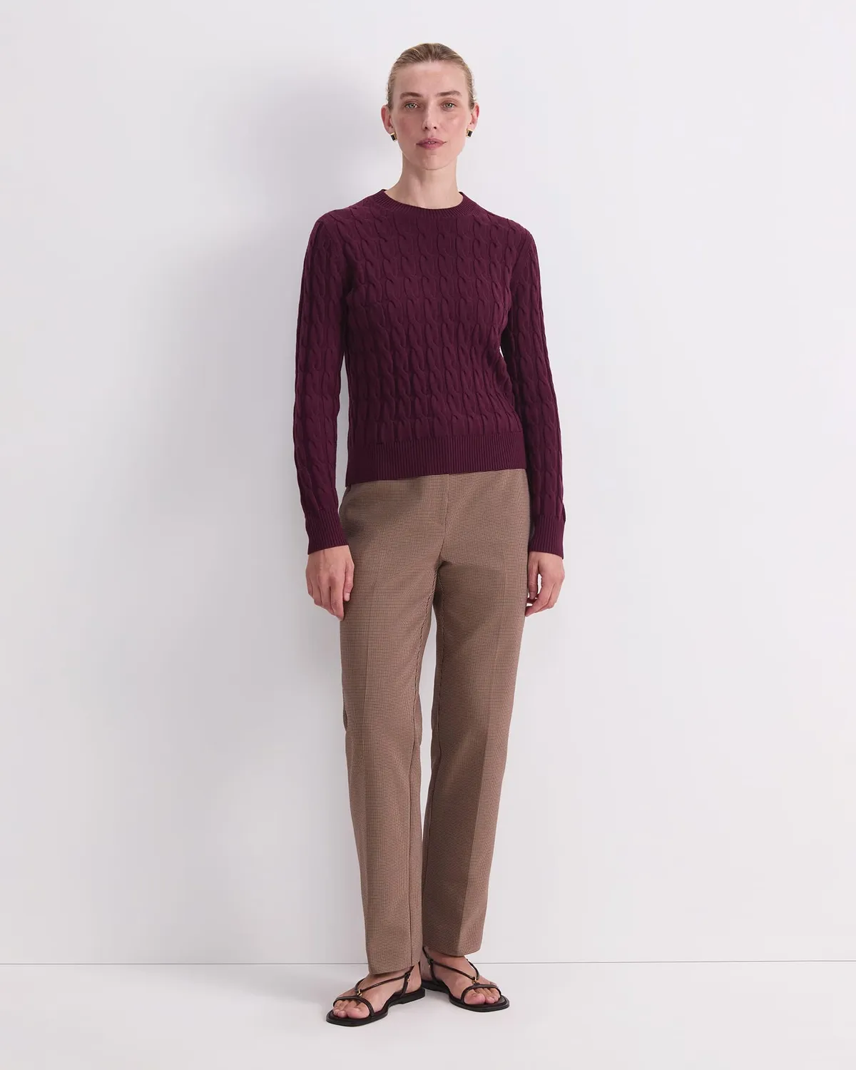 Sportscraft Merino Cable Sweater pull laine mérinos
