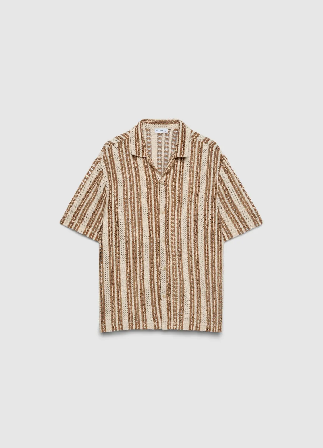 Calliope Chemise homme rayures crochet bowling