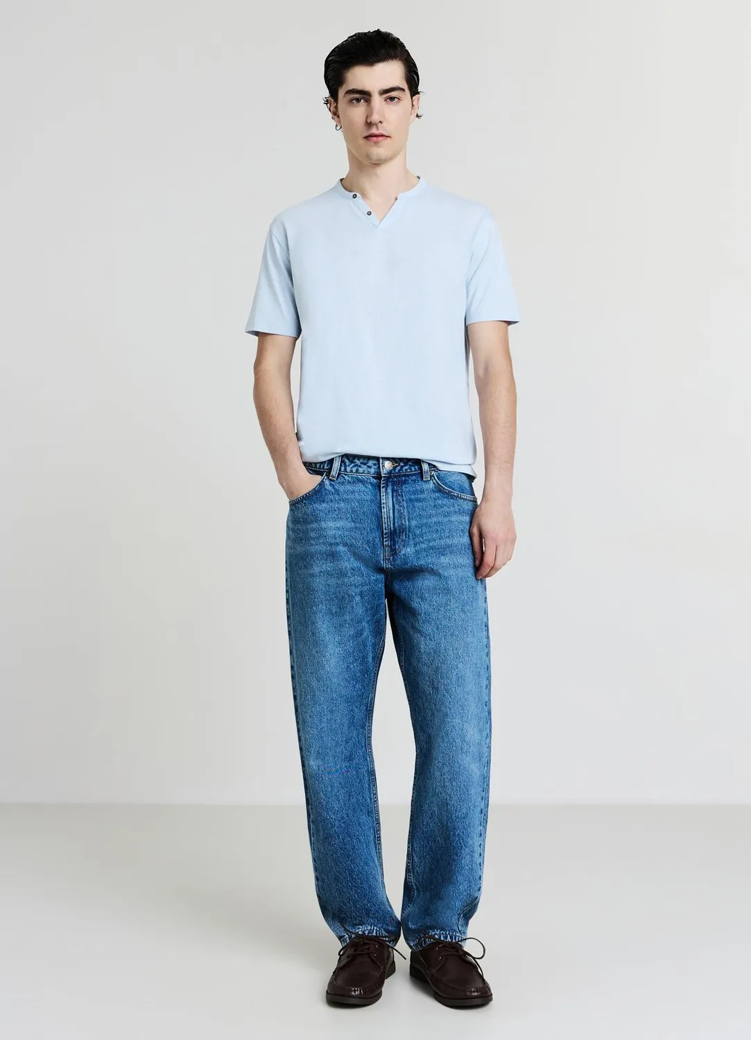 Calliope Serafino T-shirt homme coton uni