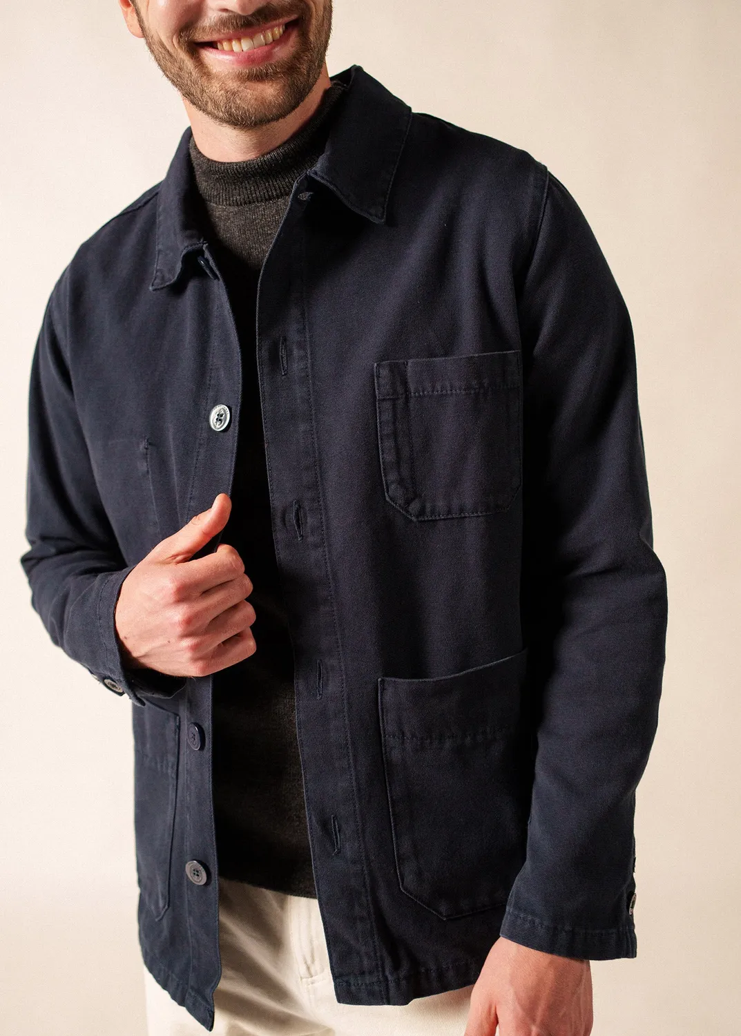Saint James Sirocco veste marine toile coton