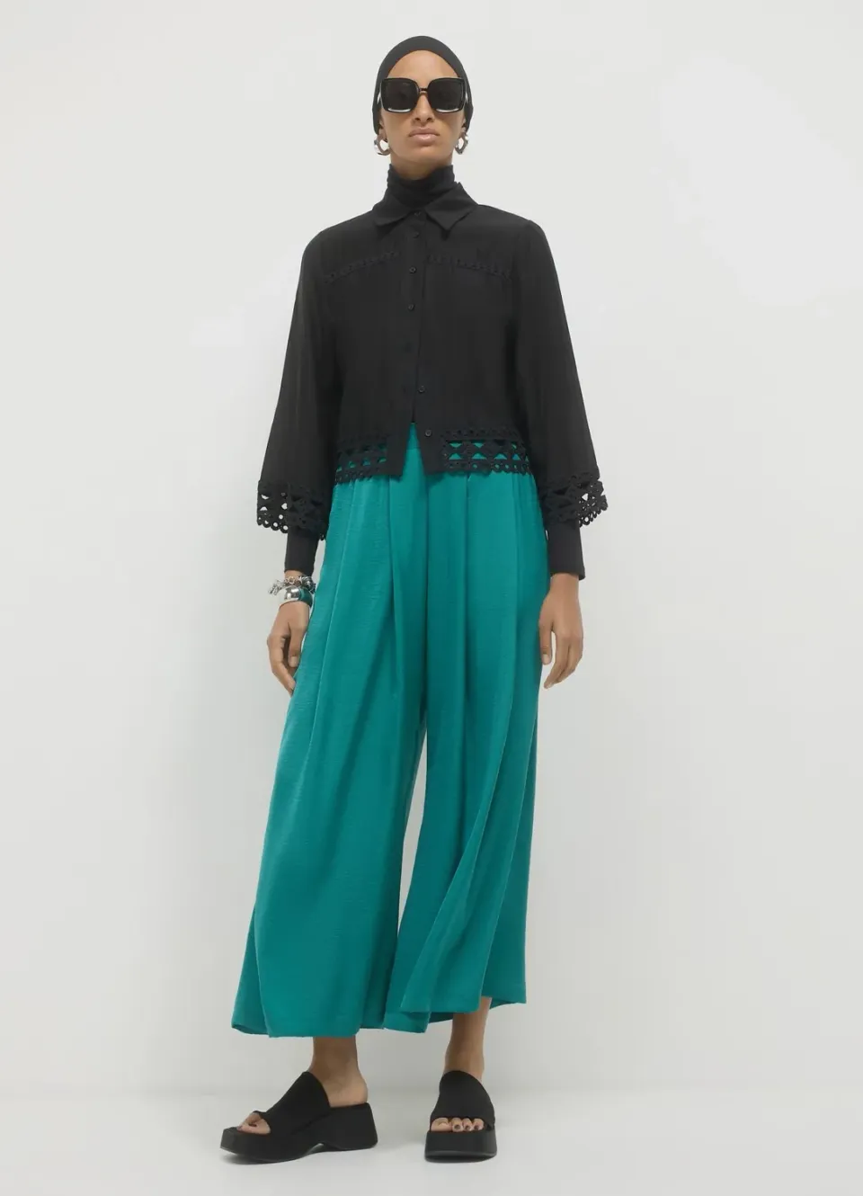 Calliope jupe-culotte satinée femme