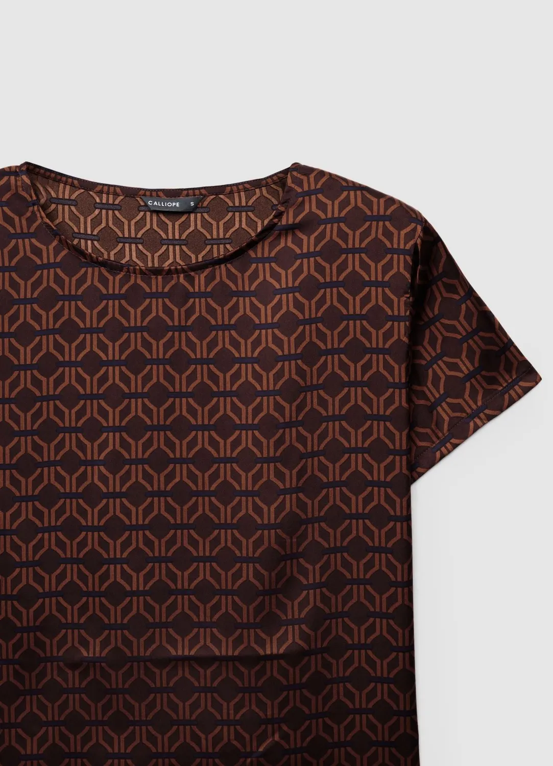 Calliope blouse imprimé géométrique manches courtes femme