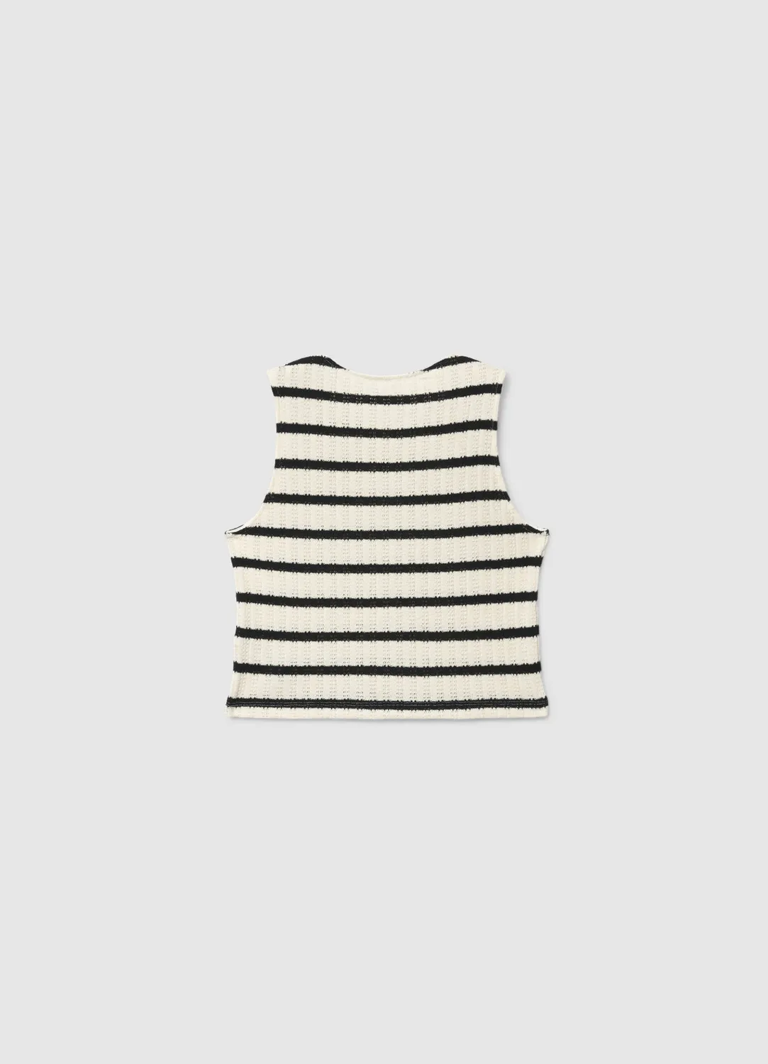 Calliope Top Rayé top court femme sans manches