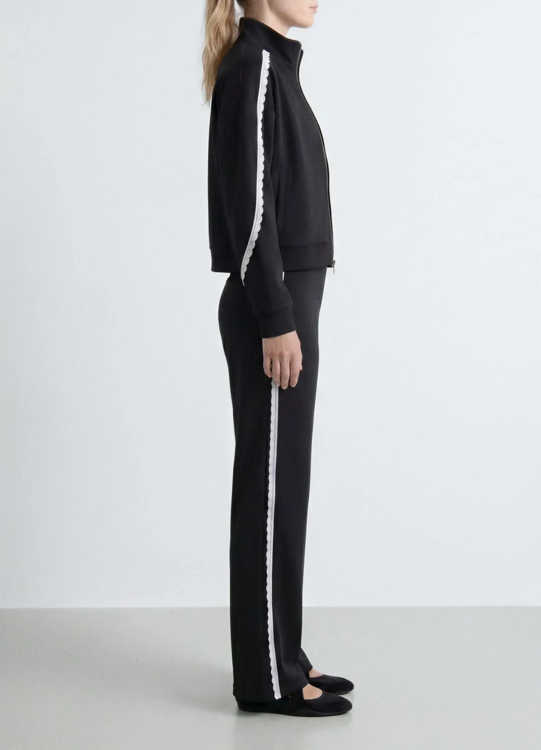 Calliope legging flare femme dentelle taille haute