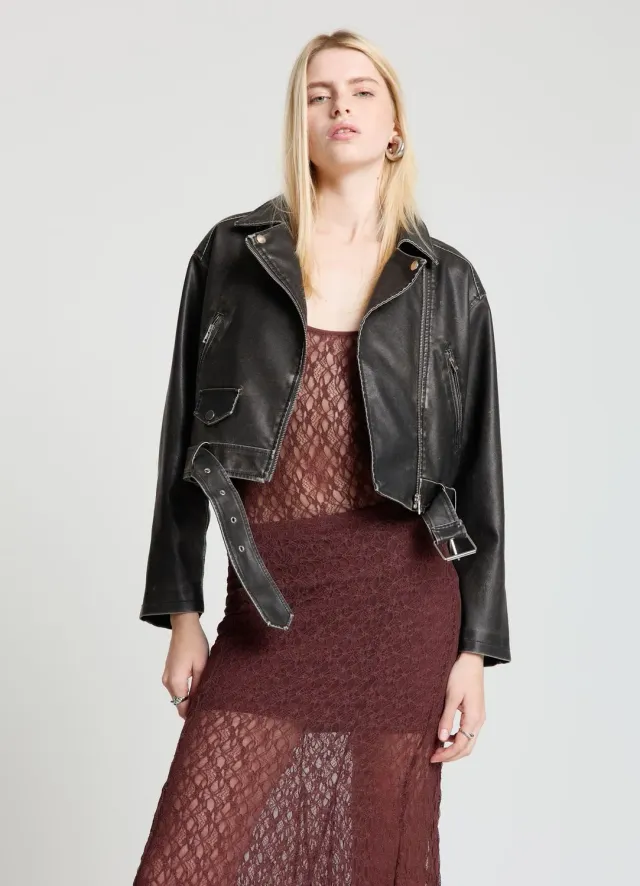 Calliope perfecto femme taille S simili cuir