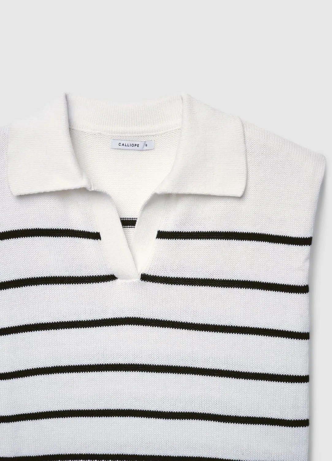 Calliope gilet rayé femme sans manches col polo