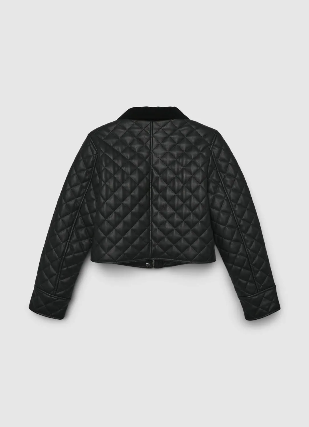 Calliope Veste Matelassée Simili-Cuir Veste Femme Urbaine