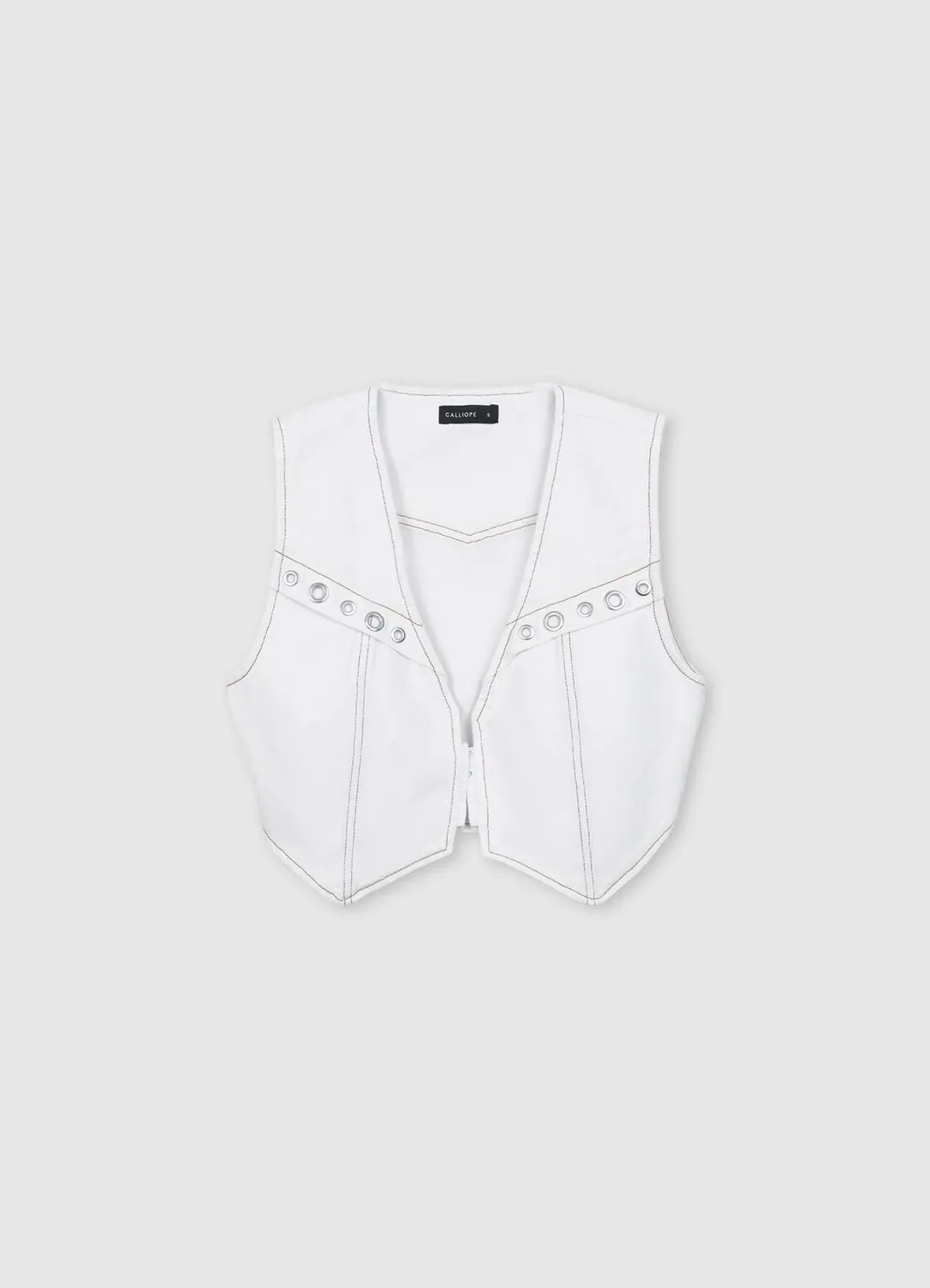 Calliope Gilet Eyelet gilet femme détail ajouré