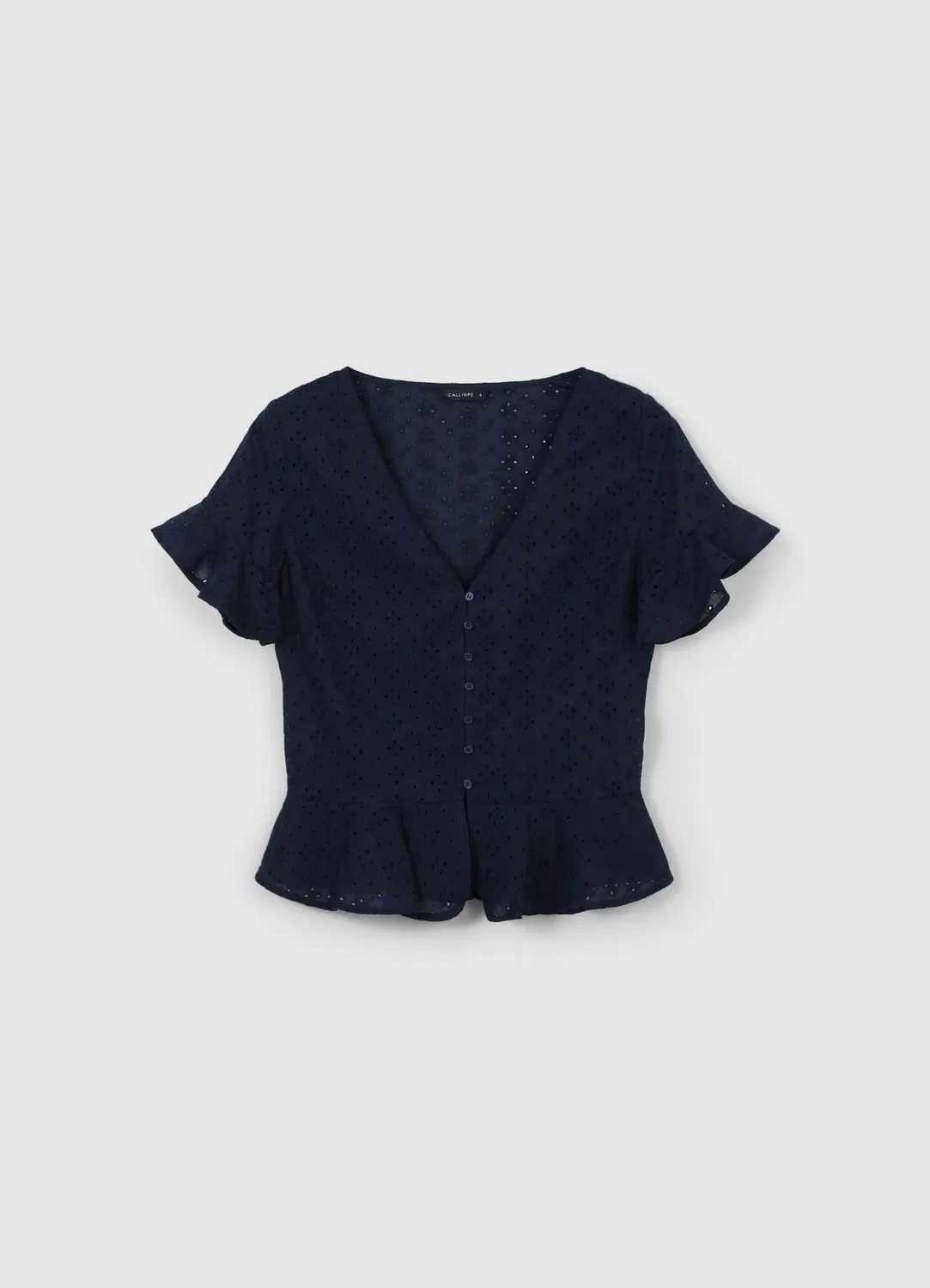 Calliope chemise sangallo femme volants col V