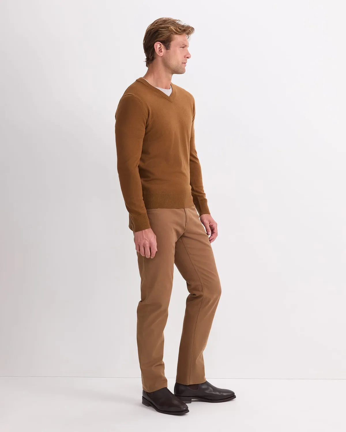 Sportscraft Merino V-Neck pull homme laine