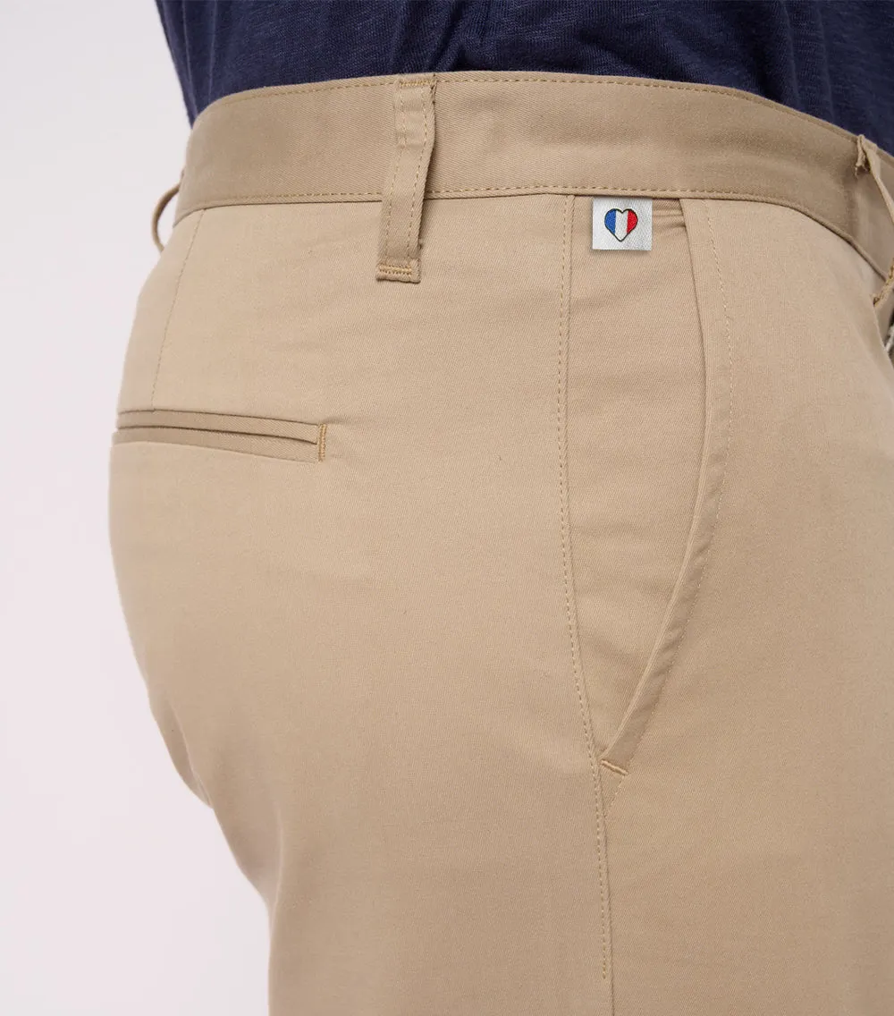 Cocorico Bermuda chino homme beige coton