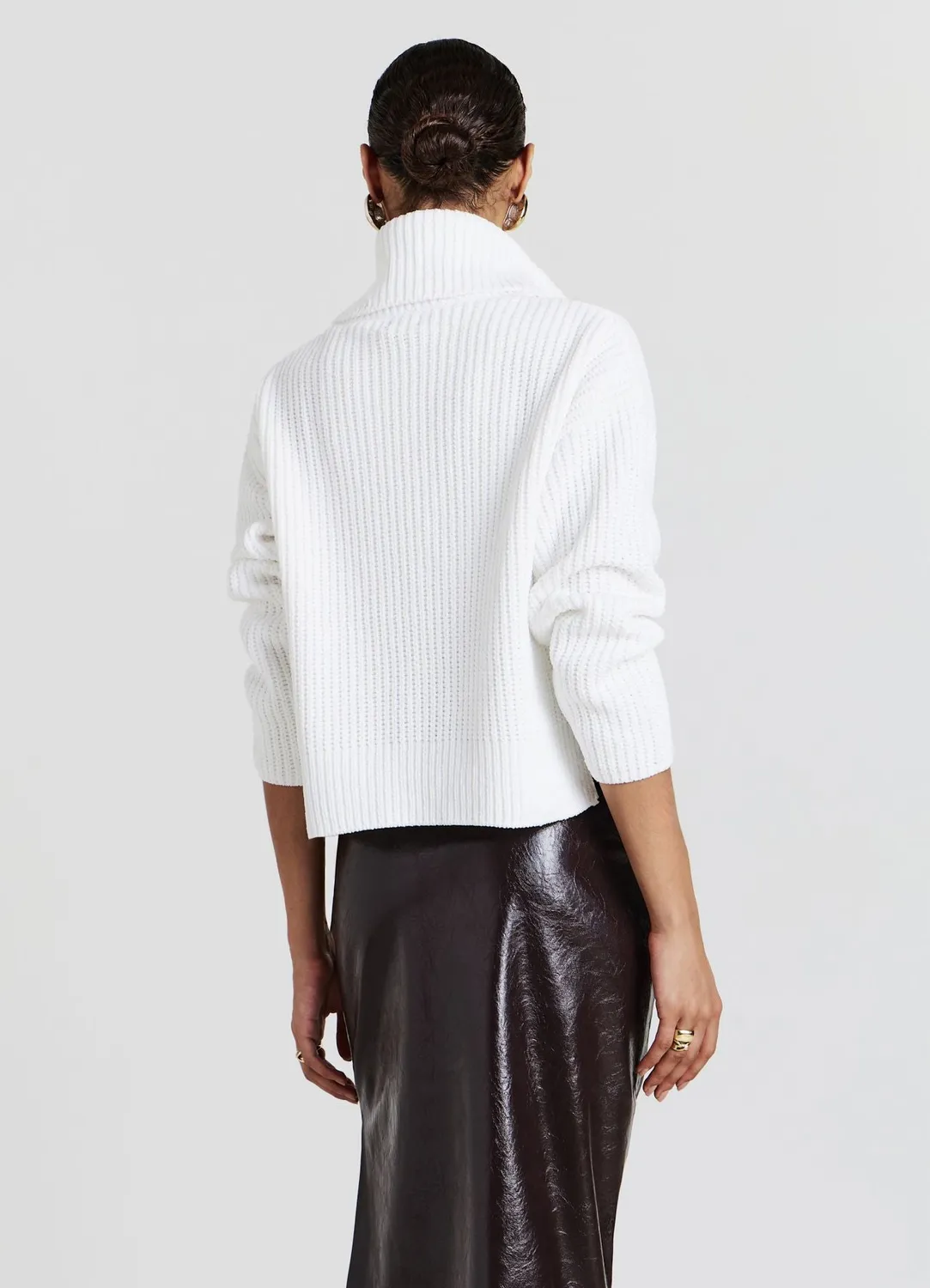 Calliope pull col roulé femme uni manches longues