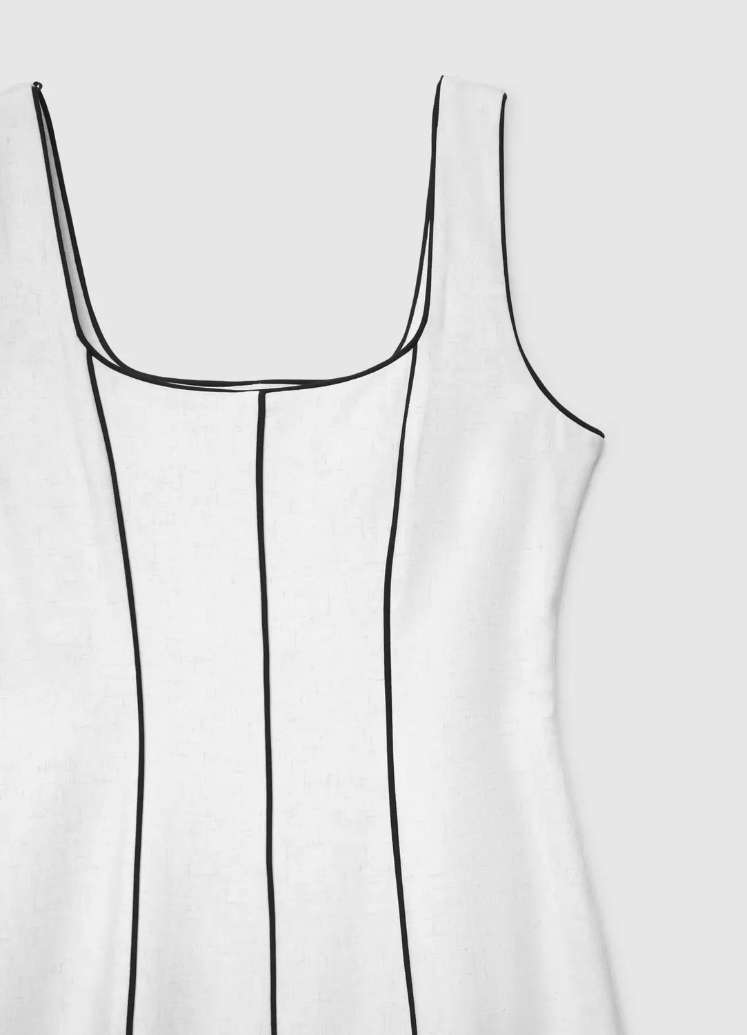 Calliope Robe Longue Femme Encolure Carrée Contrastée