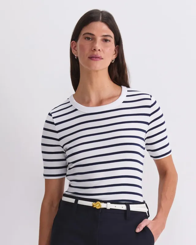 Sportscraft Heidi Stripe tee coton rayé femme