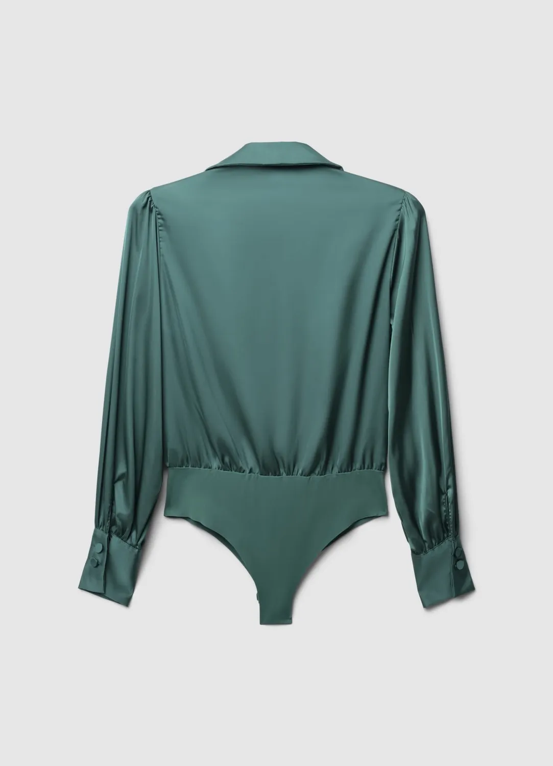 Calliope chemise body satin manches longues femme