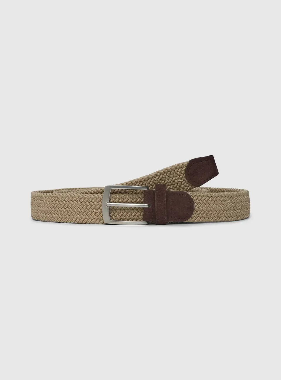 Calliope ceinture tressée homme cuir boucle métal