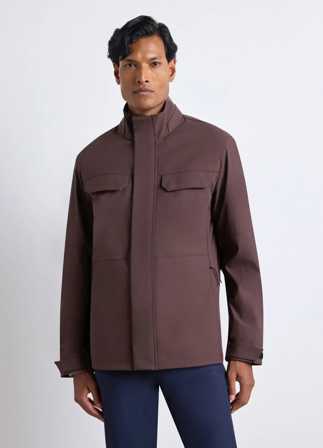 Calliope saharienne veste homme col montant poches plaquées