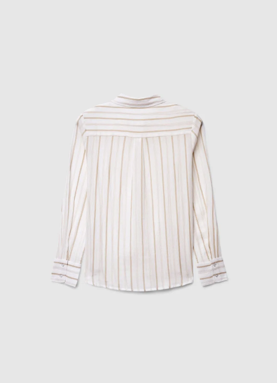 Calliope chemise rayée crinkle femme manches longues