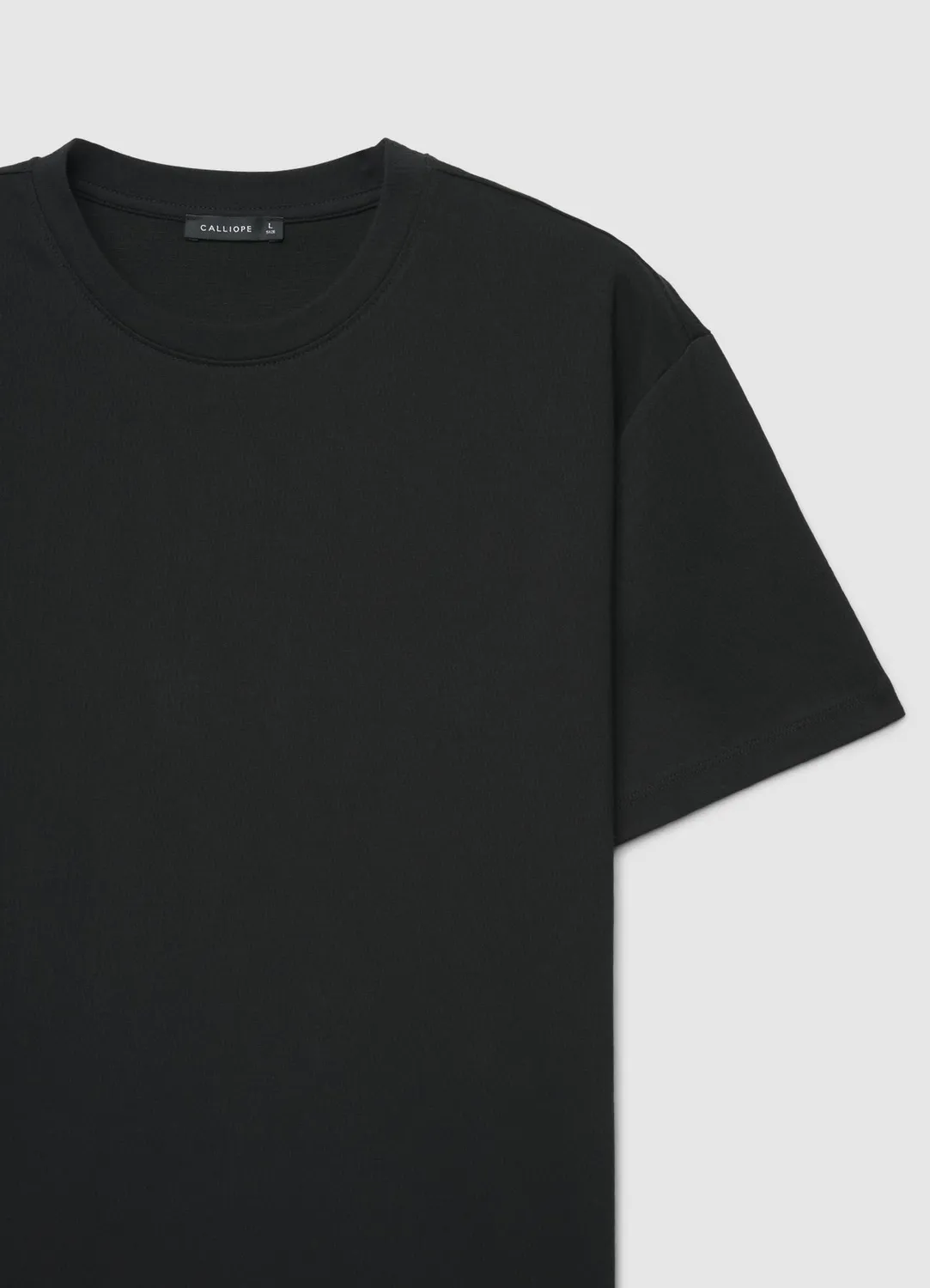 Calliope T-shirt col rond homme uni coupe droite
