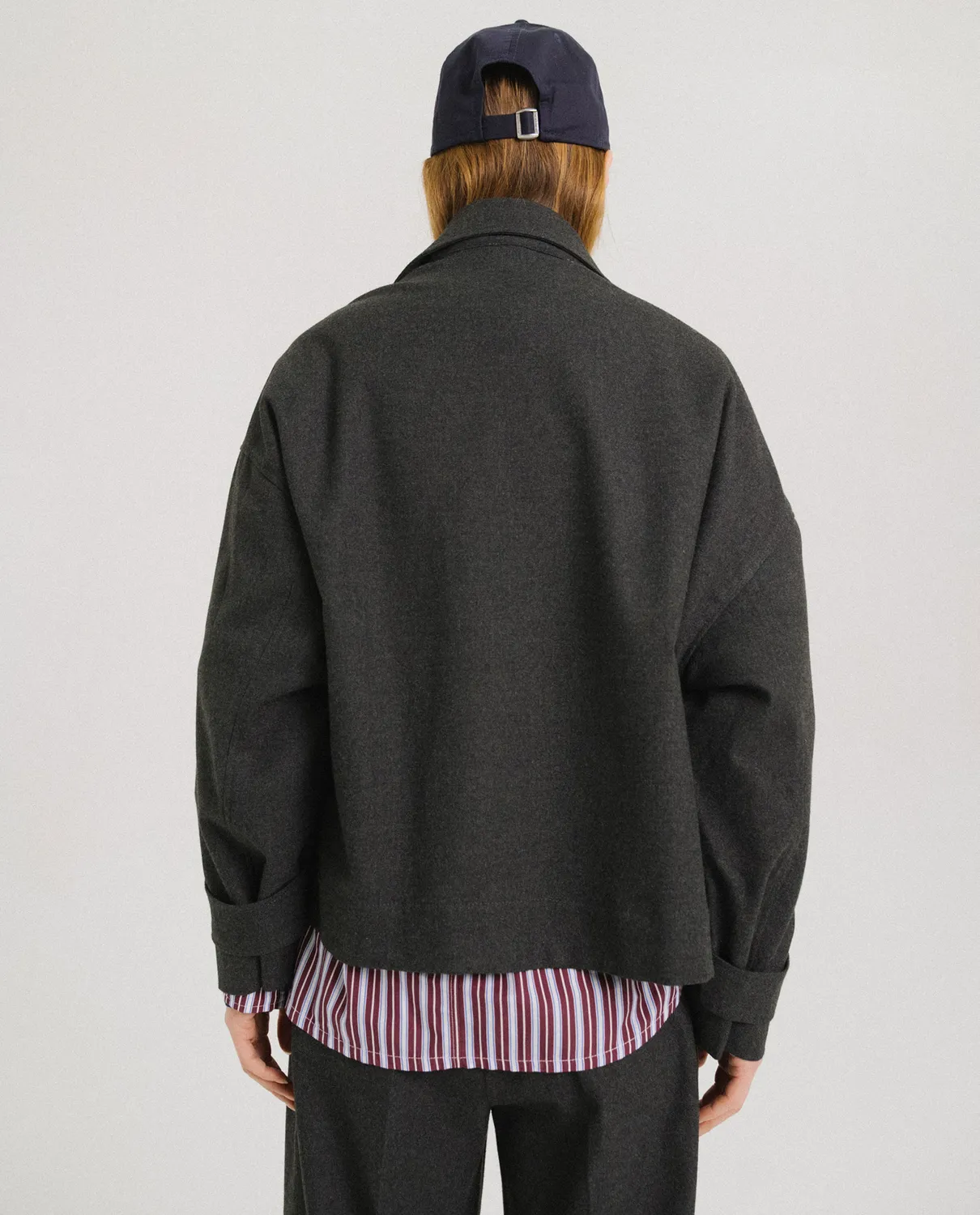 Tinsels Frantzy veste courte anthracite flanelle