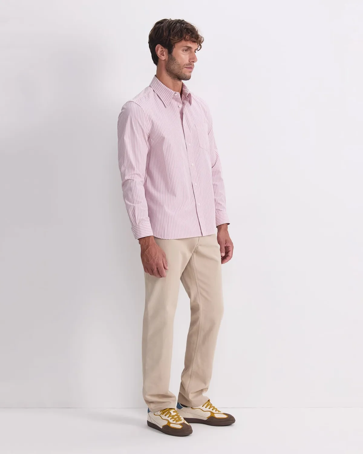 Sportscraft chemise rayée popeline coton homme manches longues