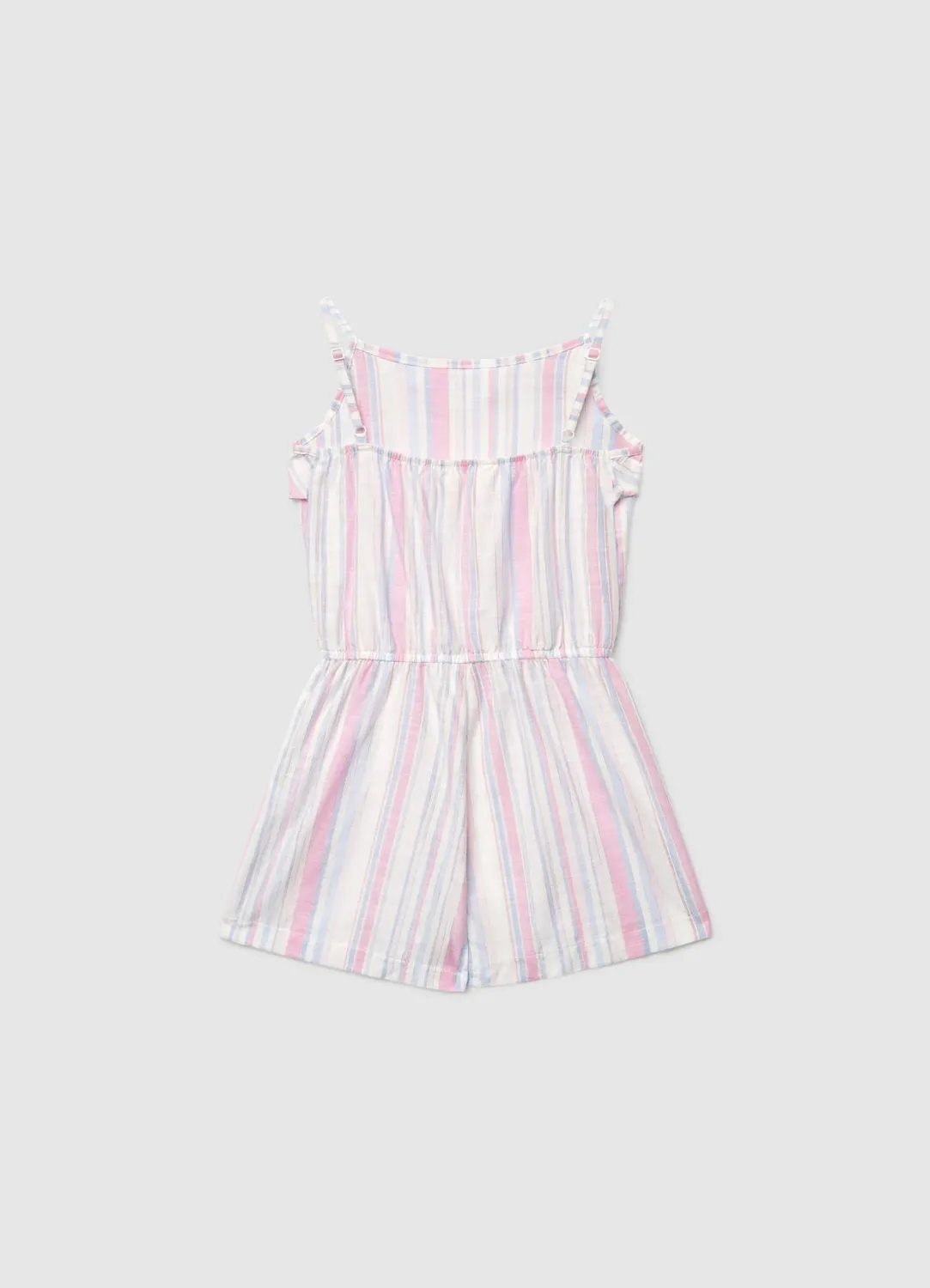 Calliope combishort rayé fille volants bretelles