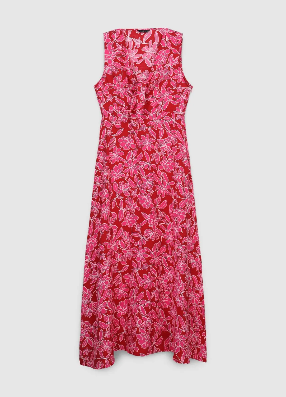 Calliope robe longue femme nœud fleurs sans manches