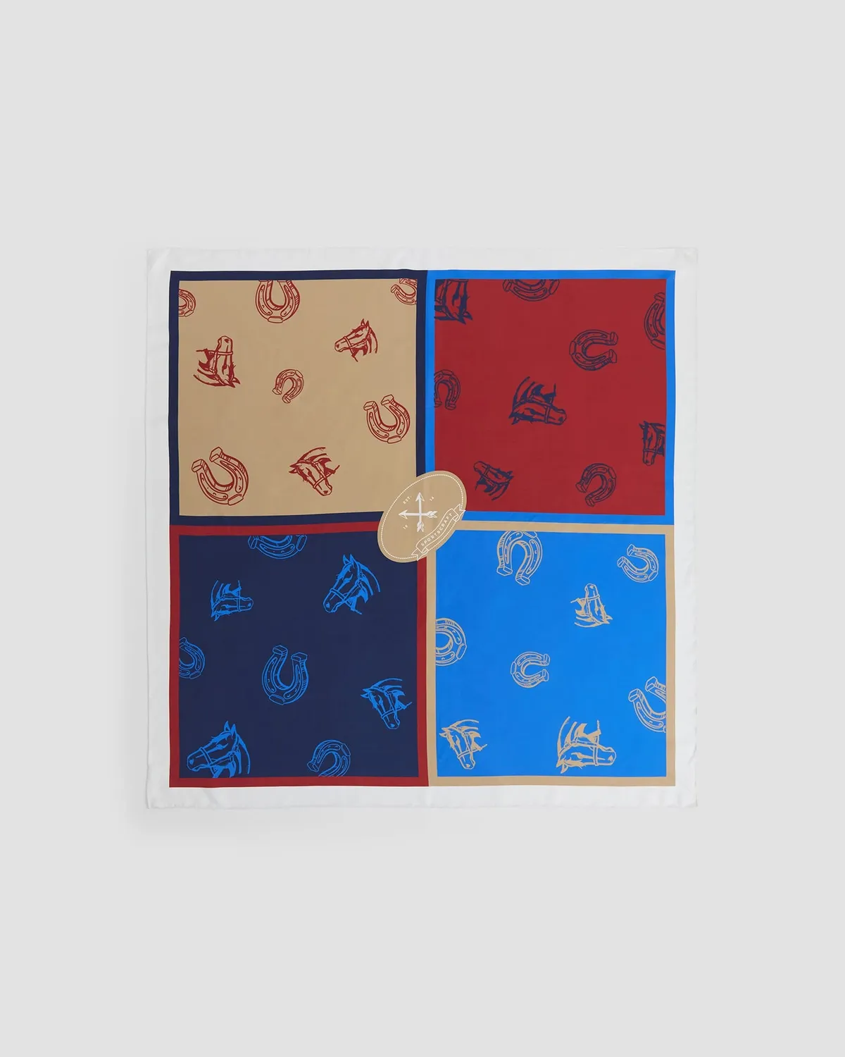 Sportscraft Hannah foulard soie 100x100 équestre
