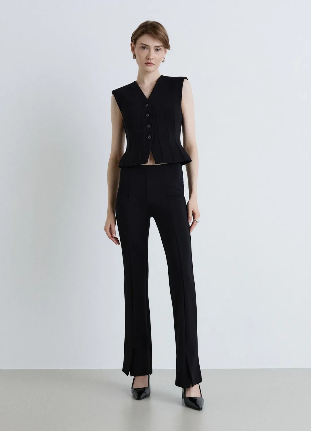 Calliope leggings flare femme fente bas