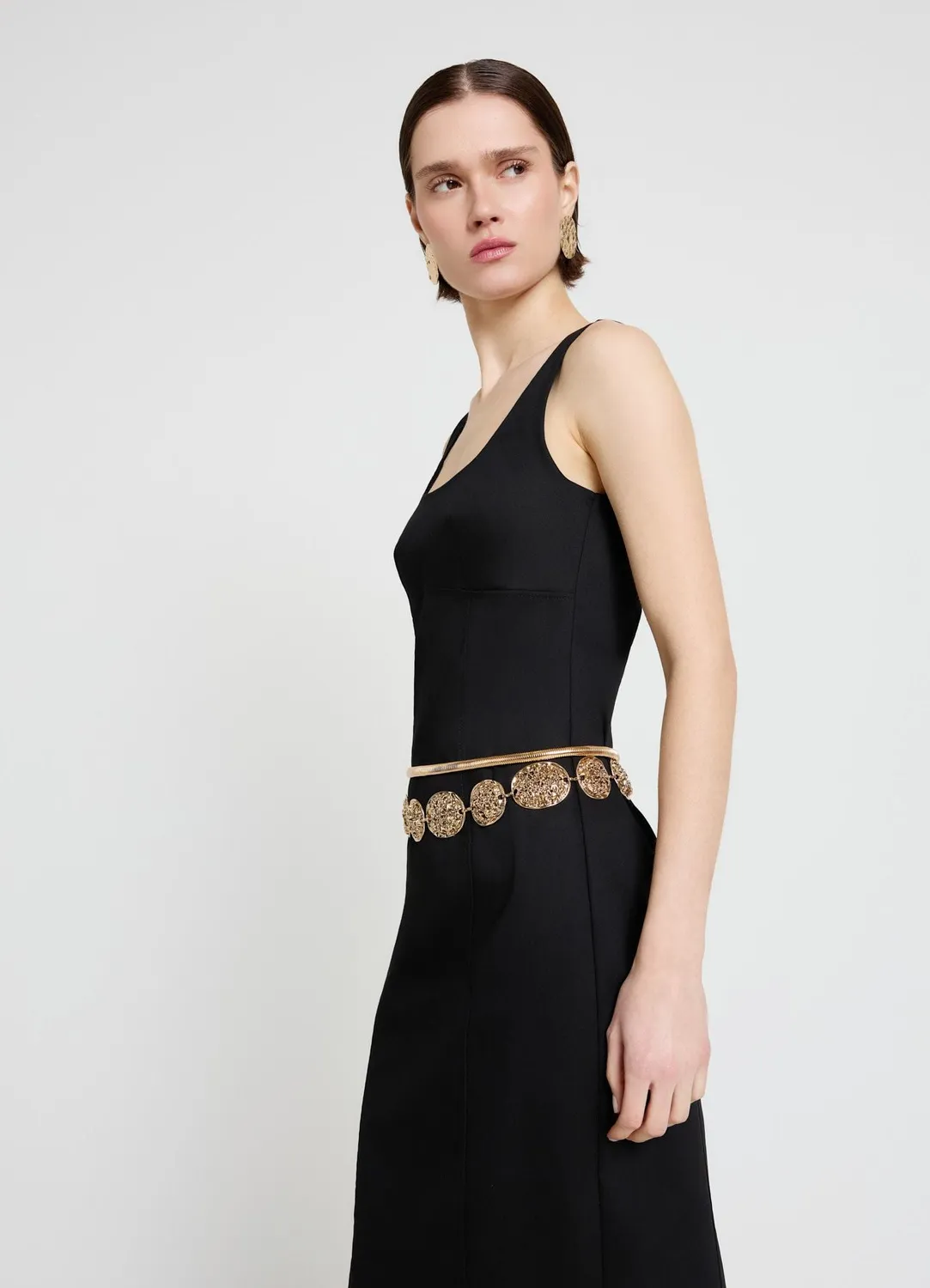 Calliope Atelier Robe fourreau midi femme coutures