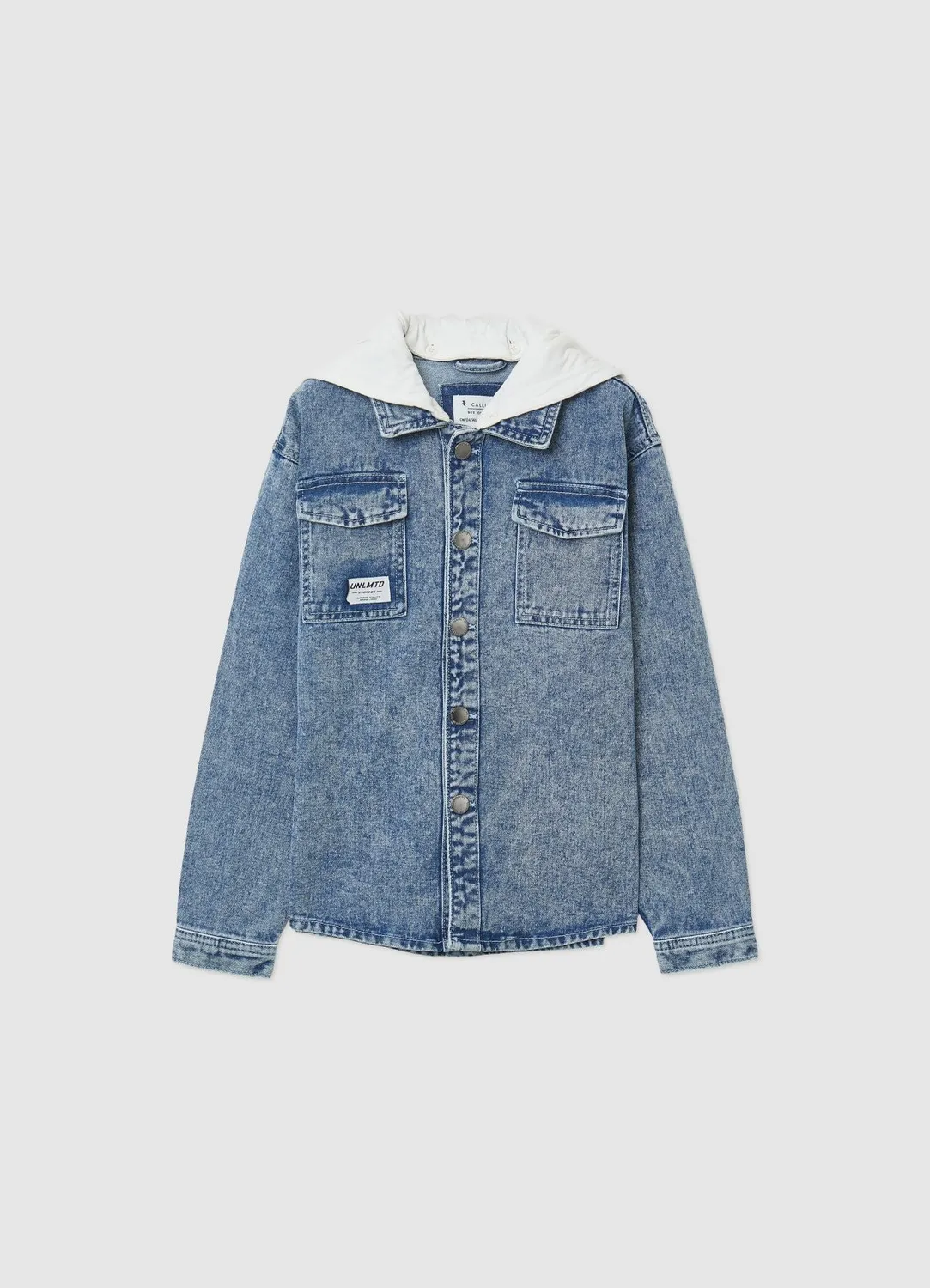 Calliope Shacket Denim Capuche Surchemise Garçon Uni